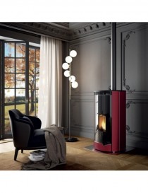 Stufa a Pellet MARIANNE 6  6kw METALLO VERNICIATO ROSSO Palazzetti