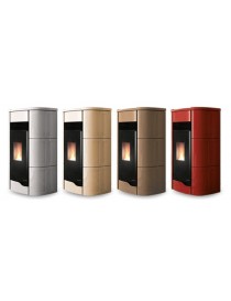 Stufa a Pellet ANNA 12 US  12kw CERAMICA CAFFELLATTE Palazzetti