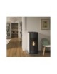 Stufa a Pellet JULIE 9 US USCITA FUMI COASSIALI SUPERIORE  9kW METALLO VERNICIATO BIANCO Palazzetti