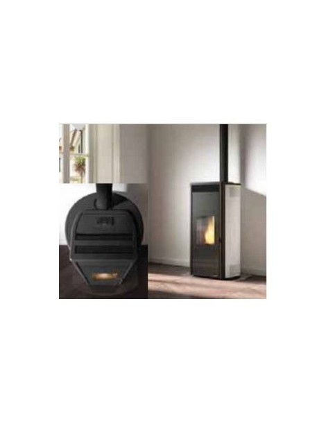 Stufa a Pellet ISABEL 9 US PRO 2 USCITA FUMI SUPERIORI 9kw ACCIAIO VERNICIATO NERO Palazzetti