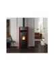Stufa a Pellet AURORA US 12 PRO 2 USCITA FUMI SUPERIORI 12 kw METALLO VERNICIATO CAFFELLATTE Palazzetti