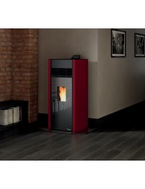 Stufa a Pellet BIANCA LUX 9  9kw ACCIAIO/METALLO ROSSO Palazzetti