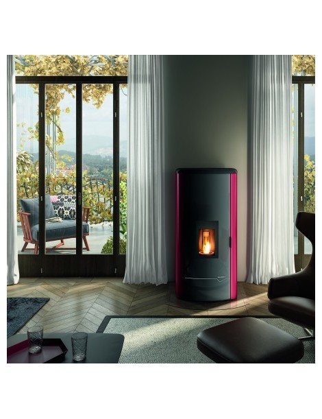 Stufa a Pellet MIRELLA IDRO 15  15kw ACCIAIO VERNICIATO NERO Palazzetti
