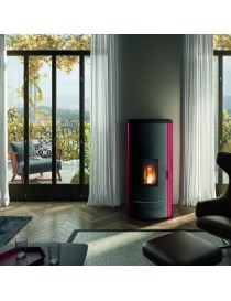 Stufa a Pellet MIRELLA IDRO 15  15kw ACCIAIO VERNICIATO MOKA Palazzetti