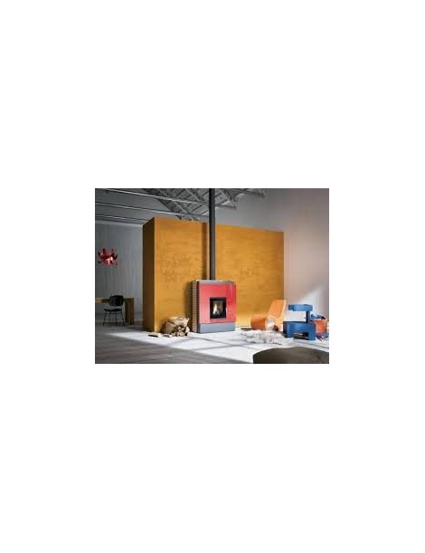 Focolare legna - Pellet NICOLAS 9 LEGNA/PELLET  MULTIFIRE VETRO ROSSO Palazzetti