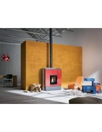 Focolare legna - Pellet NICOLAS 14  LEGNA/PELLET  MULTIFIRE VETRO ROSSO Palazzetti