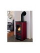 Focolare legna - Pellet DIANA S  6kw METALLO/CERAMICA ROSSO Palazzetti
