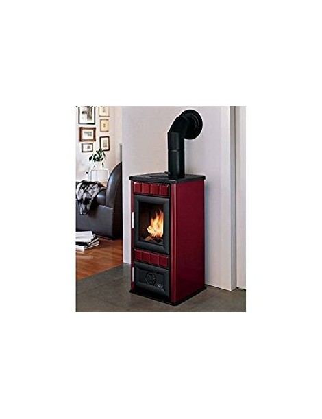 Focolare legna - Pellet DIANA S  6kw METALLO/CERAMICA ROSSO Palazzetti