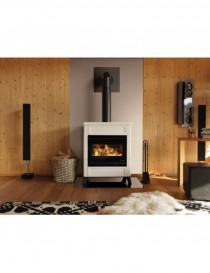 Focolare legna - Pellet ELSA  6kw CERAMICA ROSSO Palazzetti