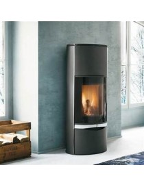 Focolare legna - Pellet ERICA  8kw ACCIAIO VERNICIATO NERO Palazzetti
