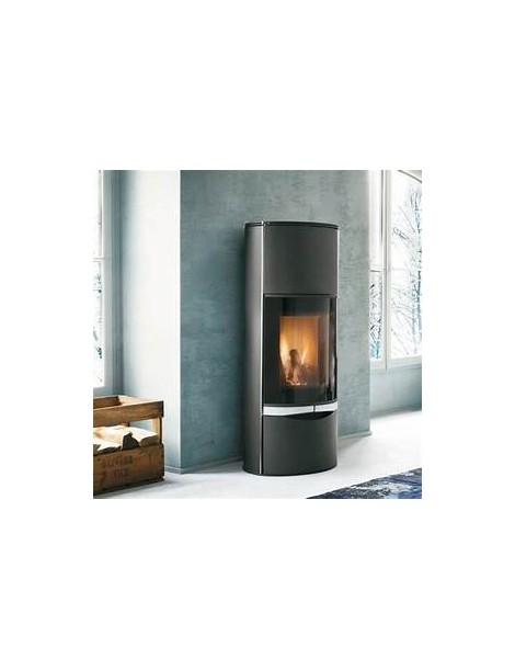 Focolare legna - Pellet ERICA  8kw ACCIAIO VERNICIATO NERO Palazzetti