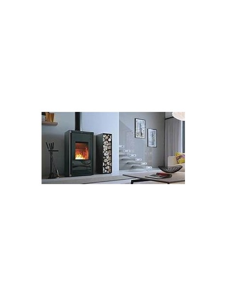 Focolare legna - Pellet IKI UP   10kw ACCIAIO VERNICIATO NERO Palazzetti