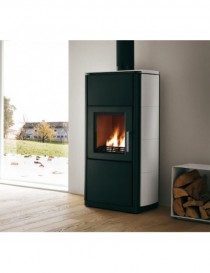 Focolare legna - Pellet LIVIA  9kw ACCIAIO VERNICIATO/CERAMICA PIETRA OLLARE Palazzetti
