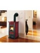 Focolare legna - Pellet STELLA   10kw METALLO/CERAMICA ROSSO Palazzetti