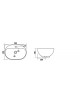 LAVABO BIANCO D'APPOGGIO MODELLO LA006 cm.60x41 LINPHA
