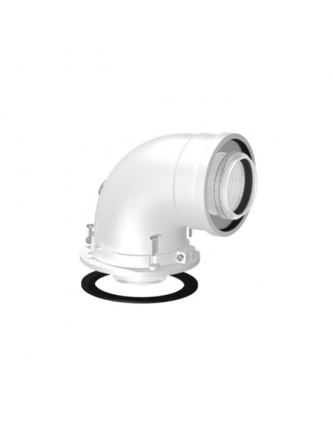 Curva coassiale 90° girevole 360°