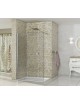 BOX DOCCIA PARATIA TRASPARENTE CRISTALLO 8MM. PROFILI CROMO LUCIDO