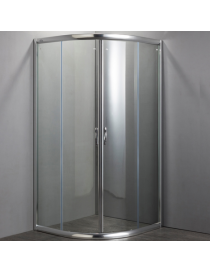 BOX DOCCIA SEMICIRCOLARE CRISTALLO 6 MM. PROFILI CROMO LUCIDO