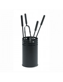 PORTA-ATTREZZI CON 4 ACCESSORI MODELLO LINEA NERO H. cm. 62 DIANKAMIN