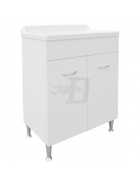 LAVATOIO CON MOBILE IN LEGNO E VASCA 40x70