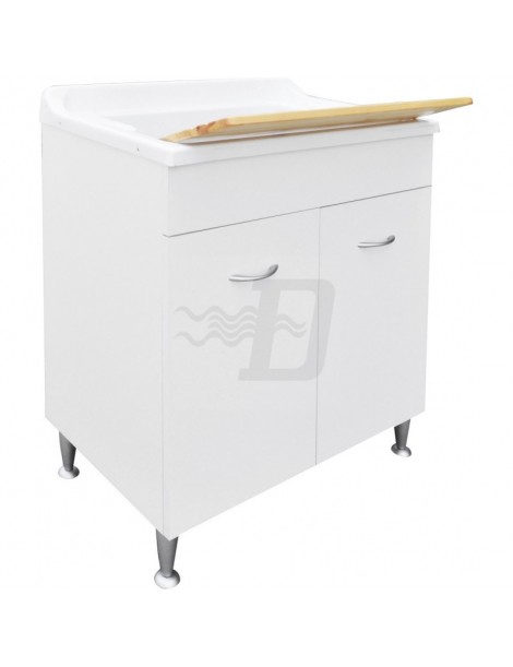 LAVATOIO CON MOBILE E TAVOLA IN LEGNO 50x80