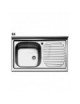 LAVELLO APPOGGIO ACCIAIO INOX 1 VASCA CM.80 DX