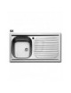 LAVELLO INCASSO ACCIAIO INOX 1 VASCA CM.86 SX