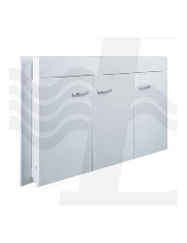 MOBILE SOTTOLAVELLO 3 ANTE PIEGHEVOLE CM 120x45 TOP CERAMICA BIANCO