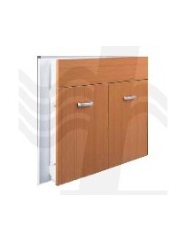 MOBILE SOTTOLAVELLO 2 ANTE PIEGHEVOLE CM 80x45 TOP CERAMICA TEAK