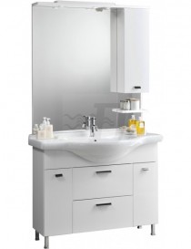 MOBILE BAGNO KARINE CON LAVATOIO INTEGRALE SPECCHIO CM.105 ROVERE MORO