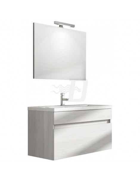 MOBILE BAGNO SOSPESO SPECCHIO PERSEO" CON LAVATOIO E SPECCHIO CM90"