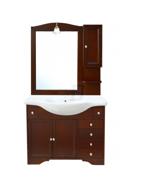 MOBILE BAGNO MONIQUE CON LAVATOIO INTEGRATO SPECCHIO CM.105