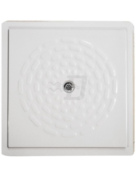 PIATTO DOCCIA  FILO PAVIMENTO IN  VETRO RESINA  CON  PILETTA 80X80