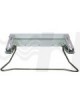 STAFFE MOBILI A GAS BIANCO CON SUPPORTI CROMO