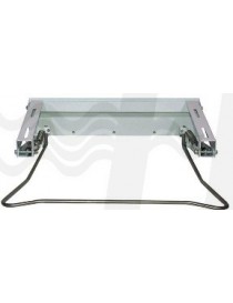 STAFFE MOBILI A GAS BIANCO CON SUPPORTI CROMO