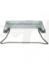 STAFFE MOBILI A GAS BIANCO CON SUPPORTI CROMO