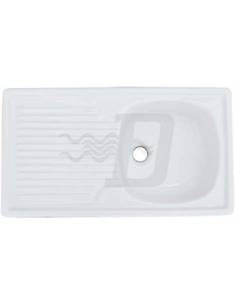LAVELLO APPOGGIO IN  CERAMICA 1 VASCA DX o SX