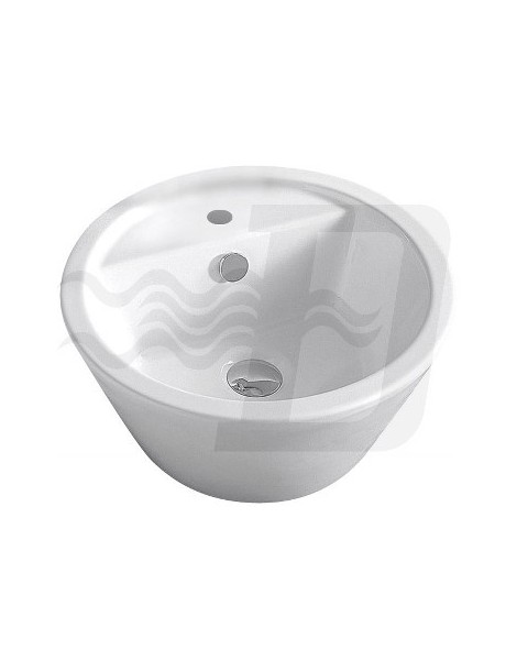 LAVABO D'APPOGGIO BIANCO IN CERAMICA SERIE ON DM 44 ALTHEA
