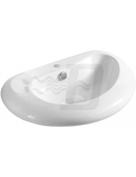 LAVABO D'APPOGGIO BIANCO  MODELLO  LA43 CM. 54.5x41  LINPHA