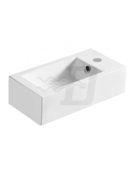 LAVABO D'APPOGGIO BIANCO MODELLO LA47  CM.50x25.5   SX  LINPHA