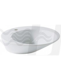 LAVABO D' APPOGGIO BIANCO SERIE EDGE TONDO CM.54x54 LINPHA