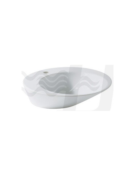 LAVABO D' APPOGGIO BIANCO SERIE EDGE TONDO CM.54x54 LINPHA