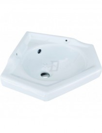 LAVABO BIANCO  AD ANGOLO  CM 36x36 LINPHA