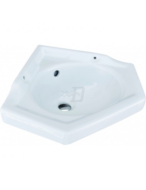 LAVABO BIANCO  AD ANGOLO  CM 36x36 LINPHA