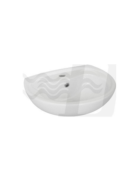LAVABO A PARETE BIANCO CON FORO CM 37x45 LINPHA