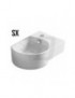 LAVABO A PARETE MODELLO LP92 CM.40.5x27 SX LINPHA