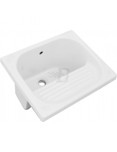 PILOZZO LAVAPANNI IN  CERAMICA CON  STRIZZATOIO CM.60x50 LINPHA
