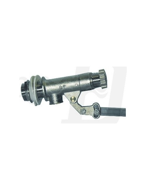 GALLEGGIANTE OTTONE FUSO CON TUBO SCARICO 11/2"