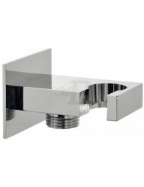 PRESA ACQUA OTTONE CROMO CON SUPPORTO 1/2X1/2