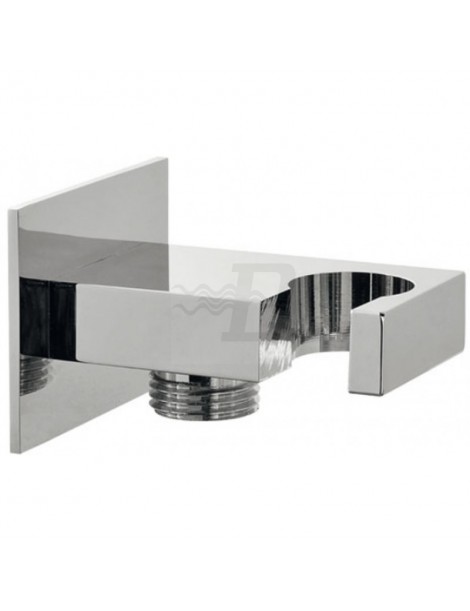 PRESA ACQUA OTTONE CROMO CON SUPPORTO 1/2X1/2